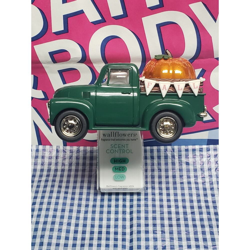 BBW Fall Pumpkin Truck Wallflowers Scent Control Fragrance Plug In Home Decor